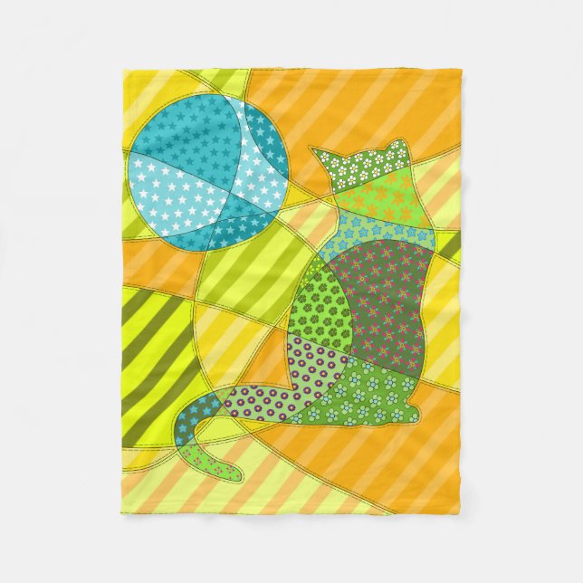 Färgbeläggning av Abstrakt Fleecefilt (Framsidan)