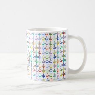 Färgbeläggning av ankarfartyg mönster kaffemugg