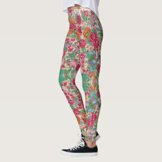 Färgbeläggning av kinesiska blommor - Söt Leggings