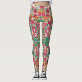 Färgbeläggning av kinesiska blommor - Söt Leggings