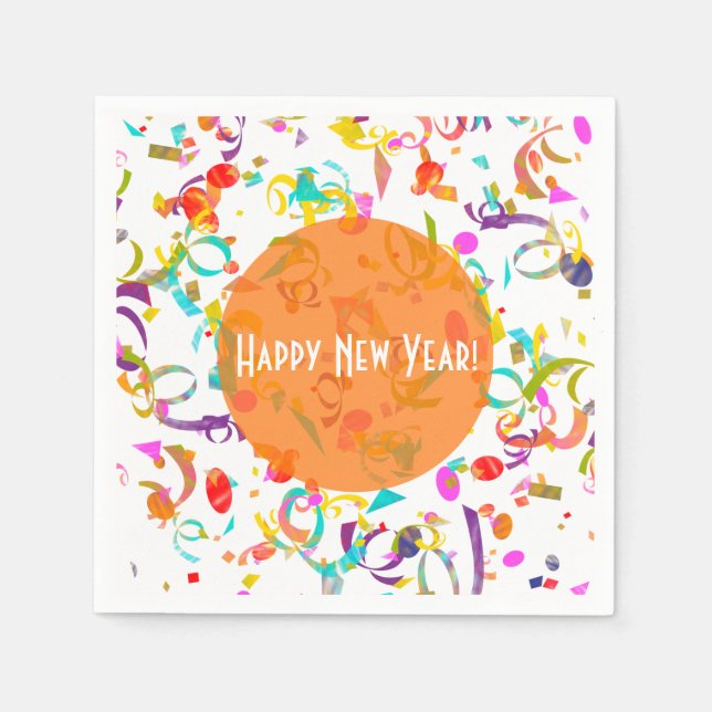 Färgbeläggning av konfetti konfetti pappersservett (Framsidan)