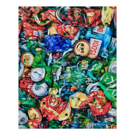 Färgbeläggning av krossad soda av aluminium perfect poster