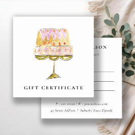 Färgbeläggning av kummelbakeriet med gift-certifie fyrkantigt visitkort
