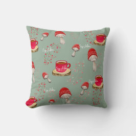 Färgbeläggning av mönster i höstvattenfärg kudde