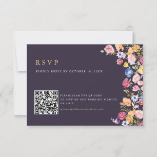 Färgbeläggning av Vår Wildblomma Meadow Garden QR- OSA Kort