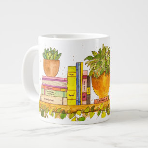 Färgbeläggning av vattenfärg Bookshelf Jumbo Mugg