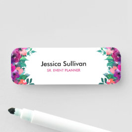 Färgbeläggning av vattenfärg Wildblomsklass Classi Namnbricka