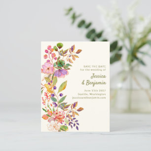 Färgbeläggning av vattenfärgen Blommigt Bröllop sp Vykort
