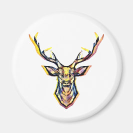 Färgbeläggning av vattenfärgen Hjort Head Art Magnet