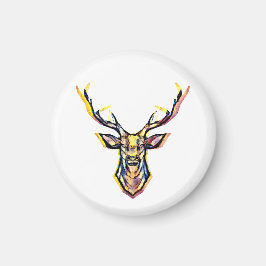 Färgbeläggning av vattenfärgen Hjort Head Art Magnet