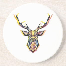 Färgbeläggning av vattenfärgen Hjort Head Art Underlägg