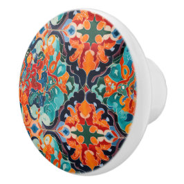 Färgbeläggning av vattenfärgen Moroccan Tile Mönst Knopp