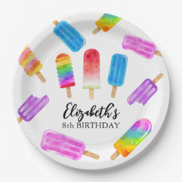 Färgbeläggning av vattenfärgen Popsicle Birthday P
