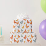 Färgbeläggning av vattenfärgskyckling Stollig Presentpapper<br><div class="desc">Lägg dina gåvor i bondgårdskarm med den här färgstarka vattenfärgen kycklingpresenten. Med en lekfull blandning av höns, tuppar och flytande chickar i mjuka, moderna toner, ger denna valsade inslagning papper en trevlig beröring till vilket tillfälle som helst. Det handritade utseendet och den visuella layouten gör det till en perfekt plocka...</div>