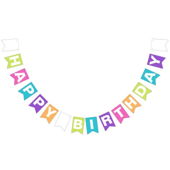Färgbeläggning i Party Grattis på födelsedagen Vimplar (Alla)