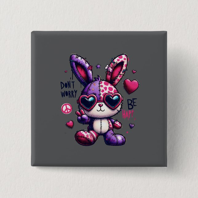 Färgbeläggning med fredssymboldesign knapp (Framsida)