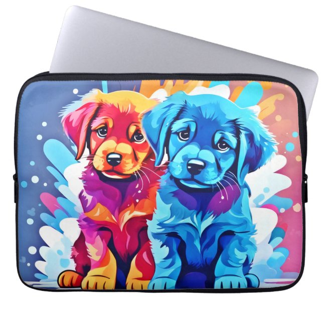 Färgbeläggning med marionett laptop fodral (Framsidan)