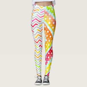 Färgbeläggning med vattenfärg, polka-punktbeslag leggings