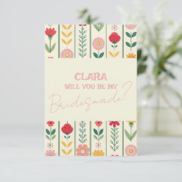 Färgbest Vår Wildblomskgarde Bridesmade Inbjudningar