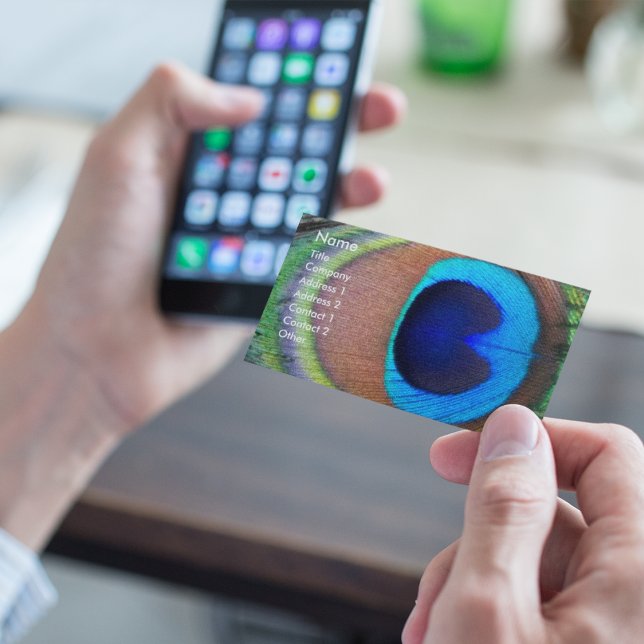 Färgbeständig bock Feather Eyespot Visitkort (In Situ Office)