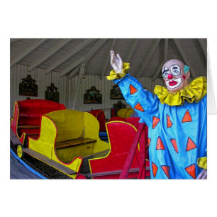 Färgbeständig clown hälsningskort