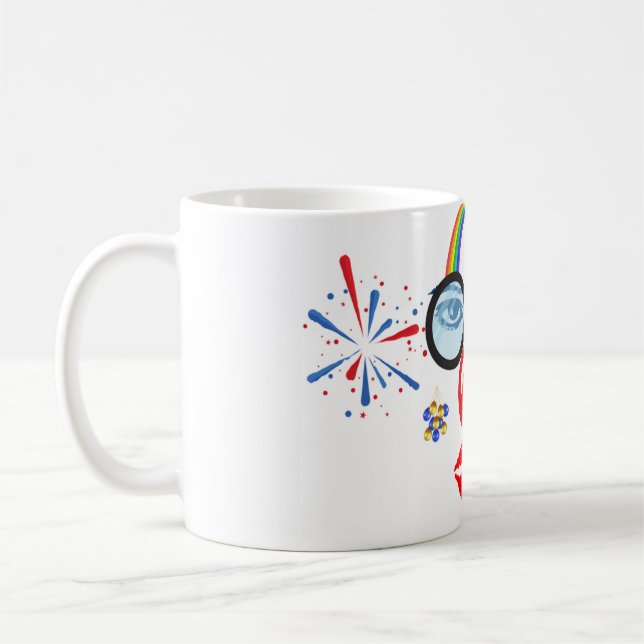 Färgbeständig clown kaffemugg (Vänster)