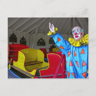 Färgbeständig clown vykort