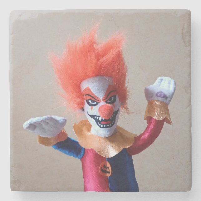 Färgbeständig kräppningsskal Clown Stenunderlägg (Framsidan)