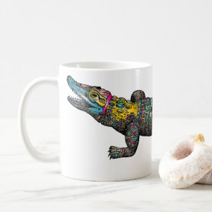 Färgbeständig krokodil kaffemugg