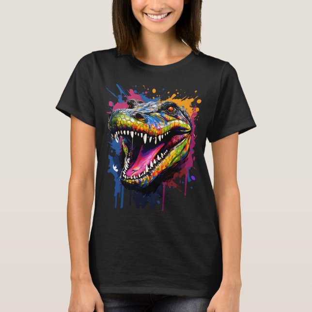 Färgbeständig krokodil t shirt (Framsida)