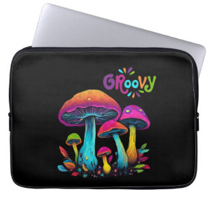 Färgbeständig Psykedelisk Groovy-svampar- Laptop Fodral