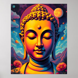 Färgbeständig, surrealistisk poppgraf Guatama Bu Poster