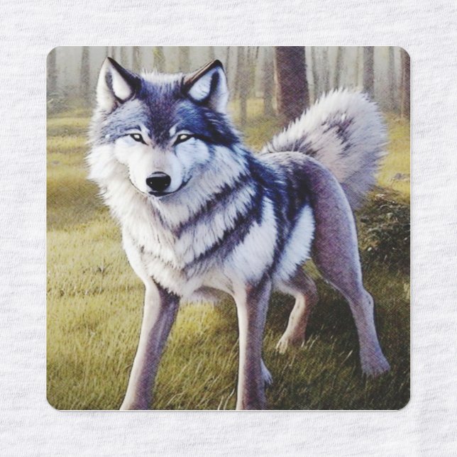 Färgbeständig Varg Klistermärke (Design 1)