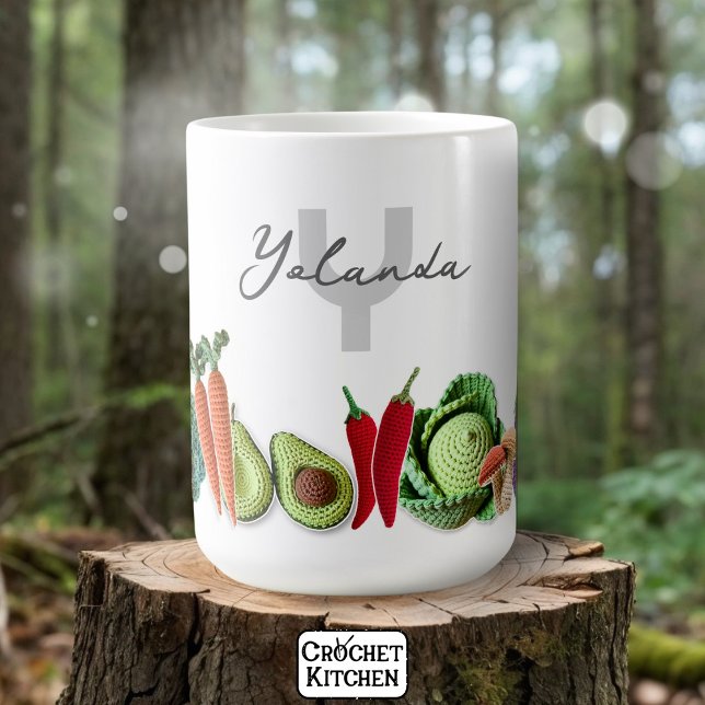 Färgbeständig växt- och grönsakssymbol Collage Nam Kaffemugg (Skapare uppladdad)