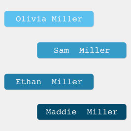 Färgbeständiga vattentäta namn-etiketter för skold klistermärke