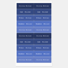 Färgbeständiga vattentäta namn-etiketter för skold klistermärke
