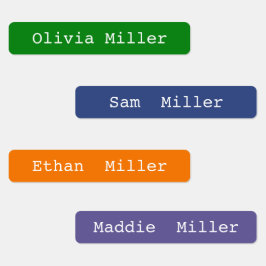 Färgbeständiga vattentäta namn-etiketter för skold klistermärke