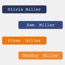 Färgbeständiga vattentäta namn-etiketter för skold klistermärke