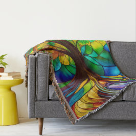 Färgbeständigt glasutseende i Livets träd Filt