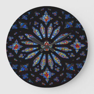 Färgbeständigt kyrkglas stor klocka