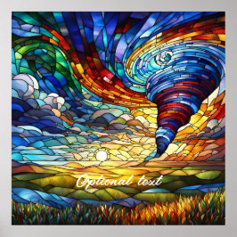 Färgbeständigt Tornado Glaskonst Poster