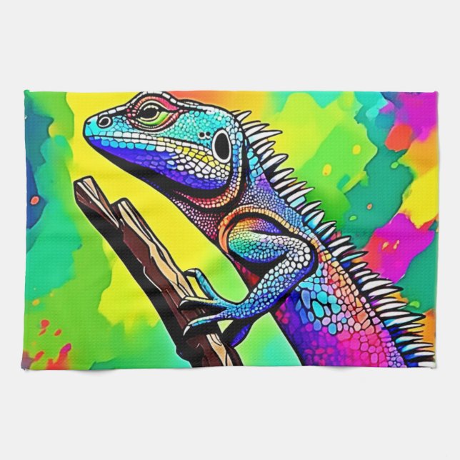 Färgbestruken verktygskonst kökshandduk (Horisontell)