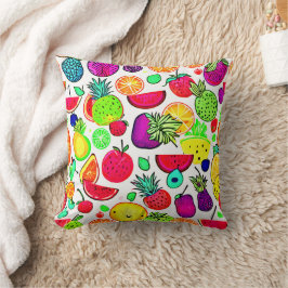 Färgbestruket fruktkonst kudde