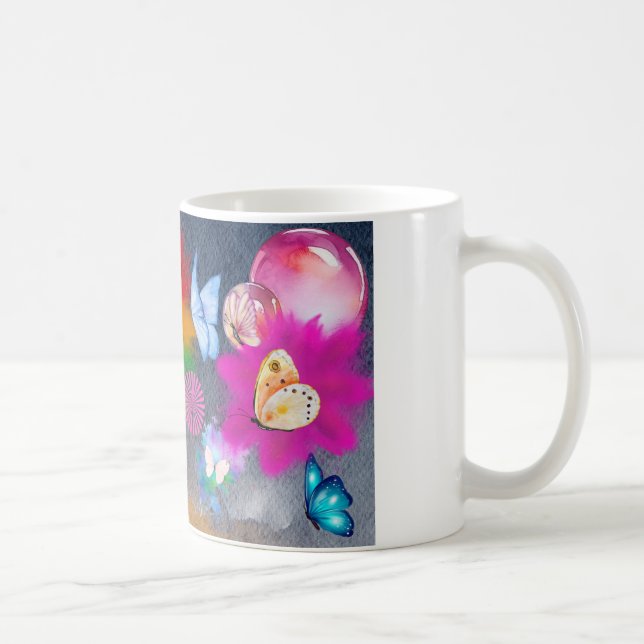 Färgbestruket tecken kaffemugg (Höger)