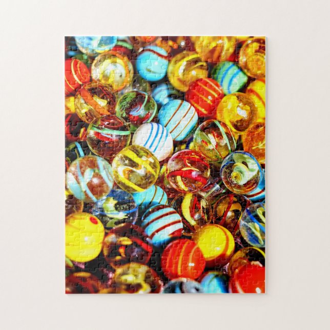 Färgbesvär med röd Gult Marbles Puzzle Pussel (Vertikal)