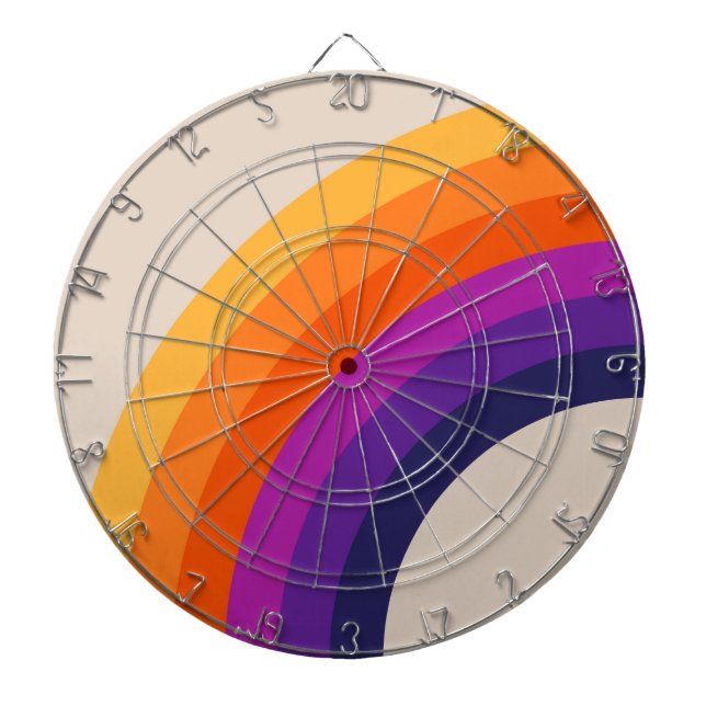 Färgbext av stil-regnbåge darttavla (Framsidan)
