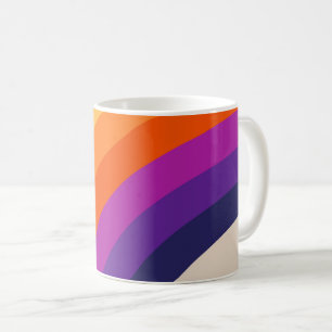 Färgbext av stil-regnbåge kaffemugg