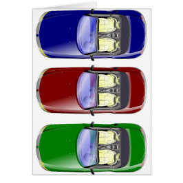 Färgbilar Hälsningskort