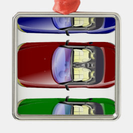 Färgbilar Julgransprydnad Metall