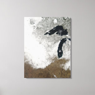 Färgbild av snö canvastryck